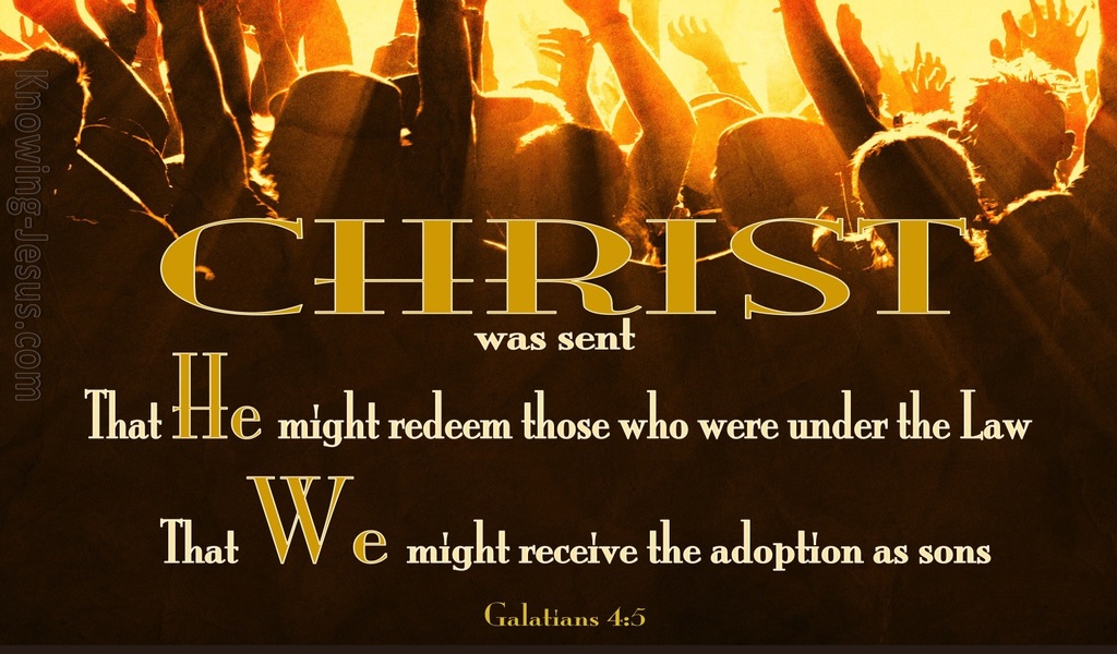 Galatians 4:5 That We Might Receive Adoption of Sons (brown)
